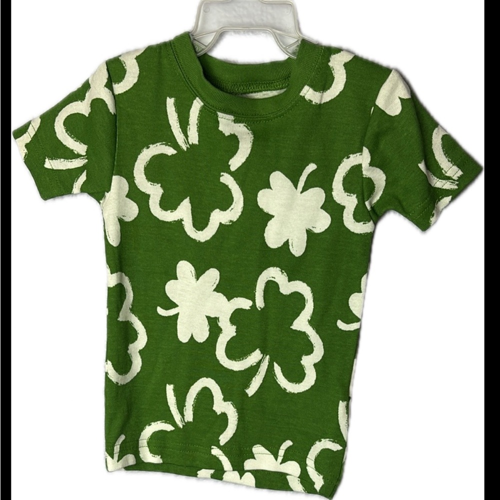 Carter's 100% Cotton Green Clover Lucky T-Shirt Saint Patrick’s Day Paddy’s Day